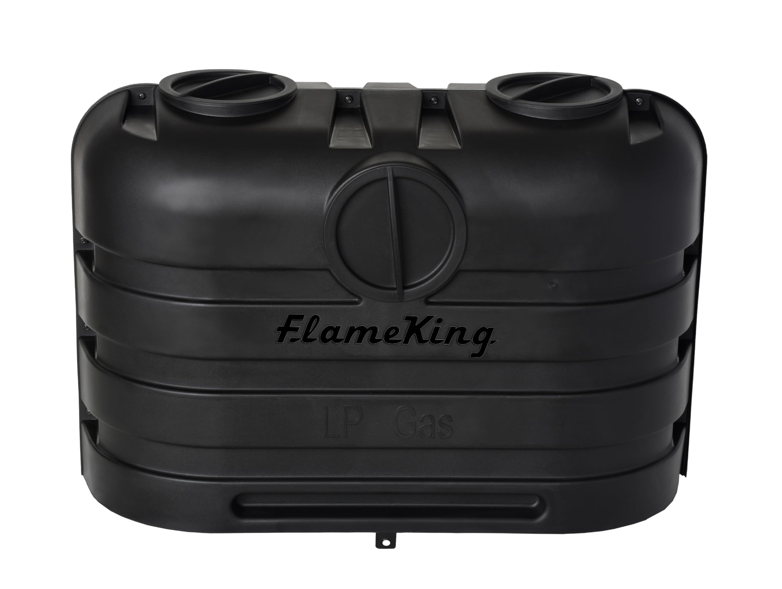 Flame King 20LB Dual LP Propane Tank Light Plastic Heavy Duty Cover for RV, Travel Trailer, Camper - Black
