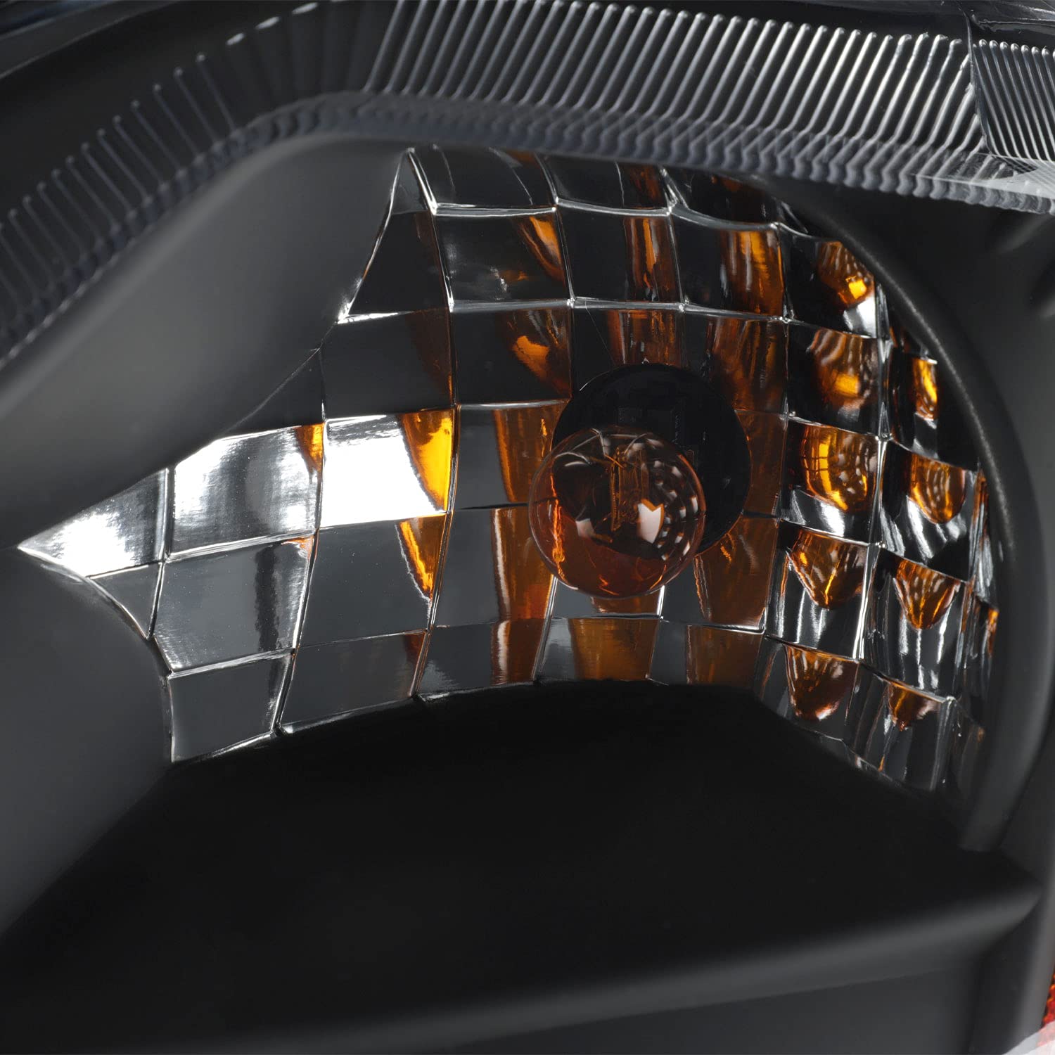 AKKON - OE Halogen Style Projector Headlights Fits 2013-2019 Kenworth T680 Black Housing - Pair Replacement