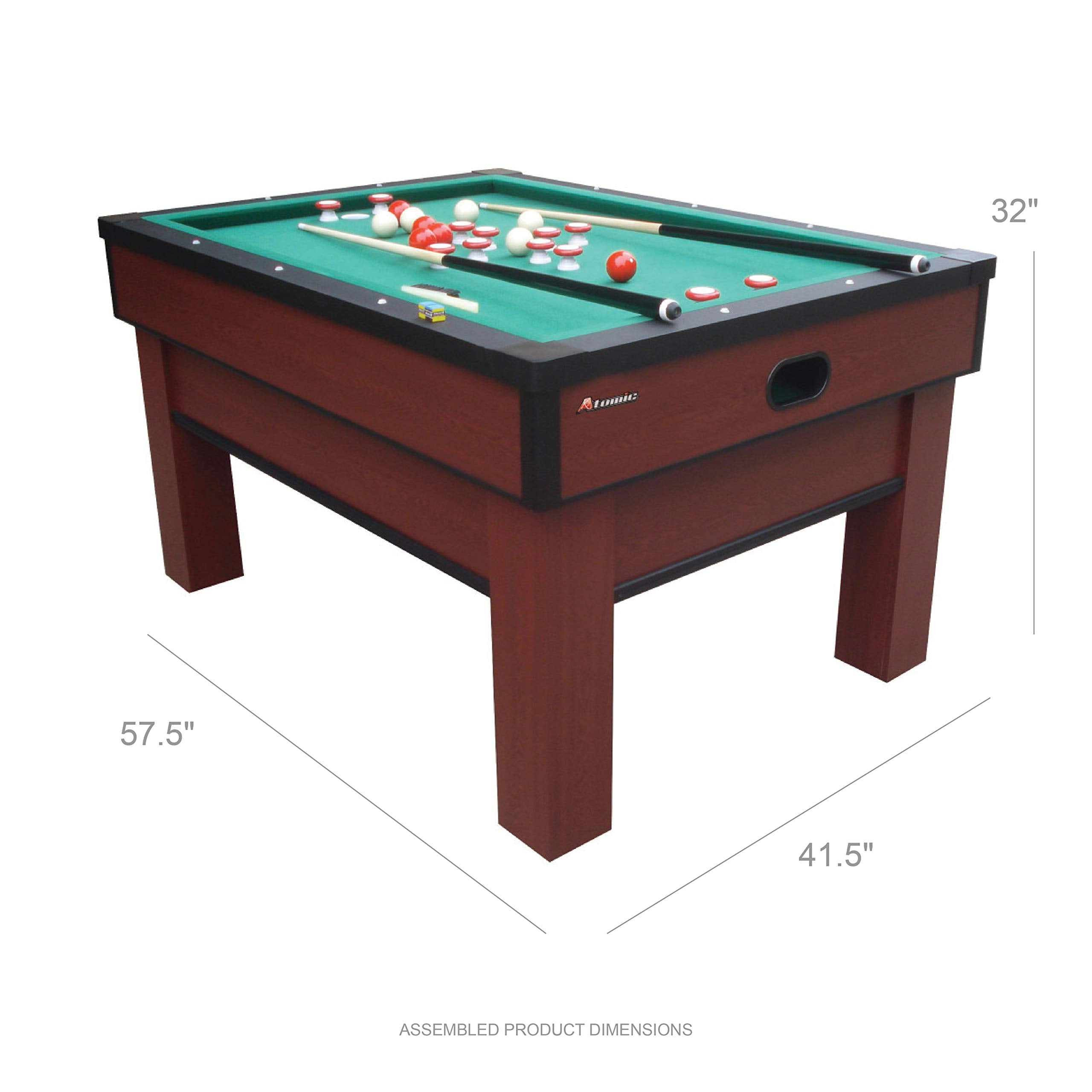 Bumper Pool Table Atomic Classic Multi-coloured, 5- 7/8” Top Apron; 7-3/4” Bottom Apron