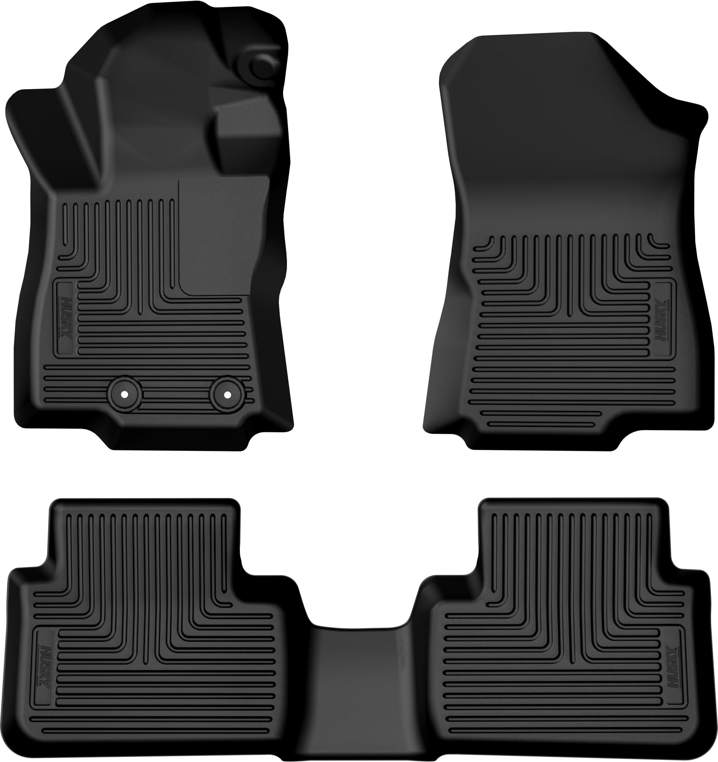 Husky Liners Floor Mats Weatherbeater | Fits 2025-2026 Subaru Forester | Front & 2nd Row, 3-pc Black - 95381