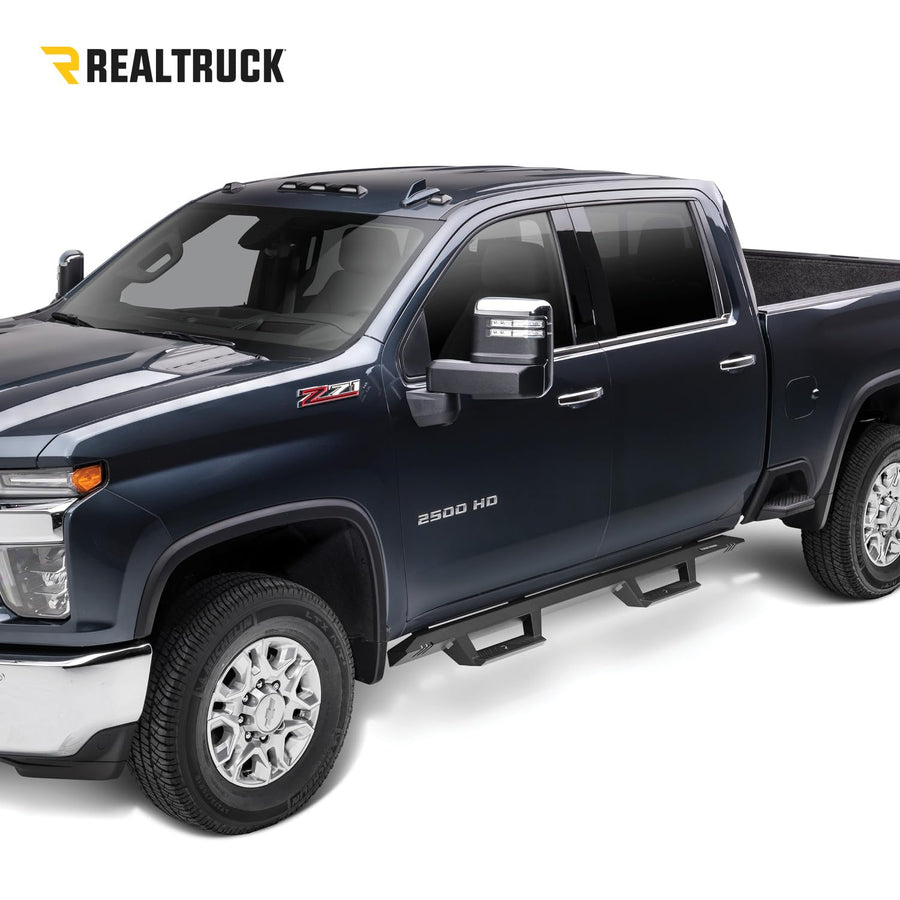 Toyota Tacoma RealTruck EpYx Steps | Cab Length, Steel, Textured Black | EXT05CC-TX | Fits 2005-2022 Toyota Tacoma Double Cab, SRW Gas
