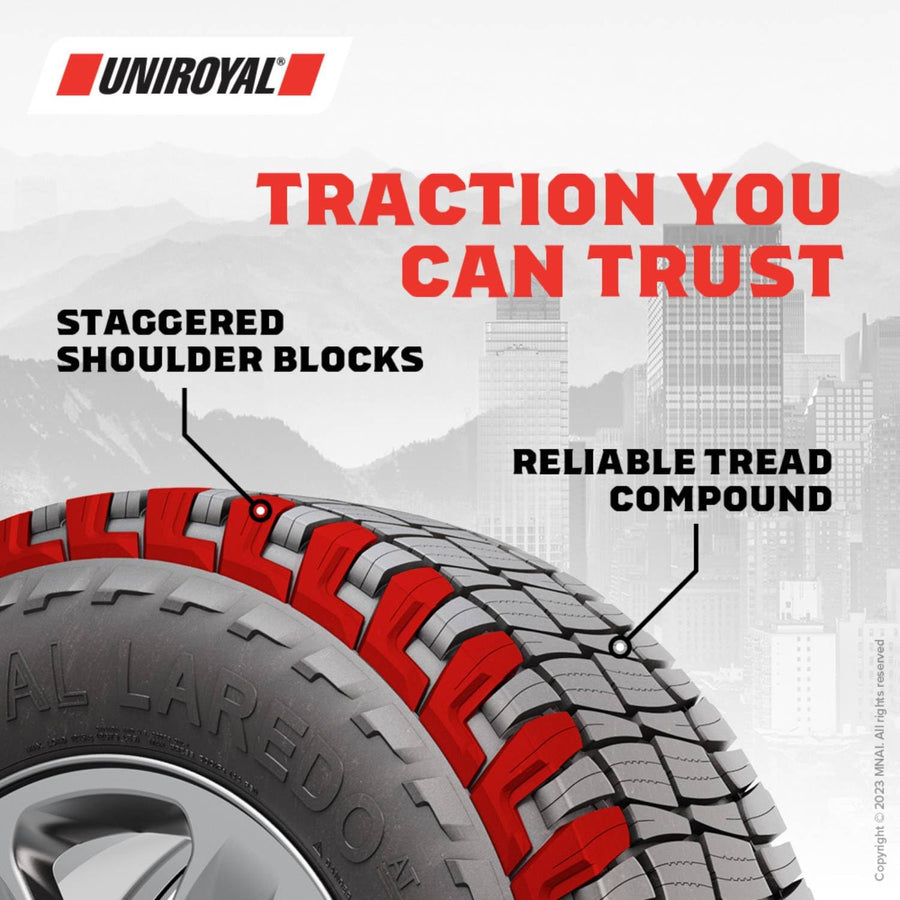 Laredo AT Uniroyal All-Terrain Car Tire for Light Trucks, SUVs, and Crossovers - 265/70R17 115T