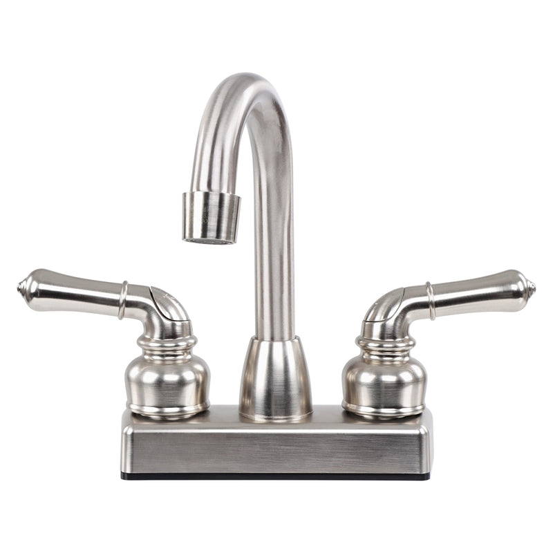 4" Empire Faucets U-YNN16N Non-Metallic Bar Faucet with Teapot Handles - Brushed Nickel