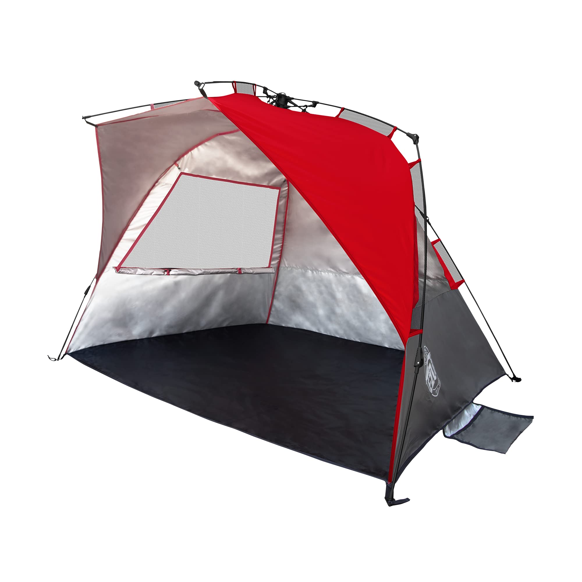 E-Z UP Portable Beach Tent Wedge, 51"x51" Entrance with 2 Roll-Up Windows and with Storage Pockets, Punch