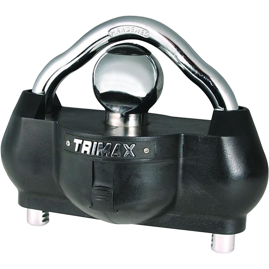 UMAX 100 - Trimax Trailer Lock for Hitch, Dual Force Security - Trailer Hitch Lock for 1-7/8" - 2-5/16" Couplers, All Coupler Types
