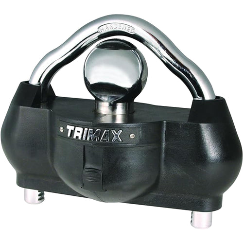 UMAX 100 - Trimax Trailer Lock for Hitch, Dual Force Security - Trailer Hitch Lock for 1-7/8" - 2-5/16" Couplers, All Coupler Types