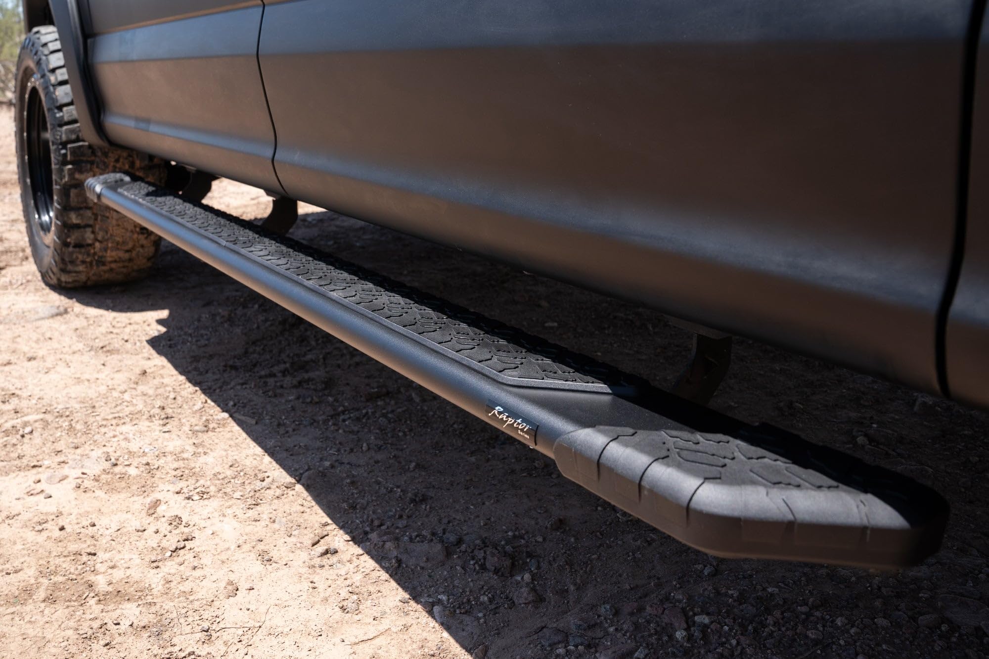 Running Boards Raptor Series Steps 5in Treadsteps Black Aluminum Compatible with Crew Cab 15-26 F-150 17-26 F-260/F-350 Super Duty