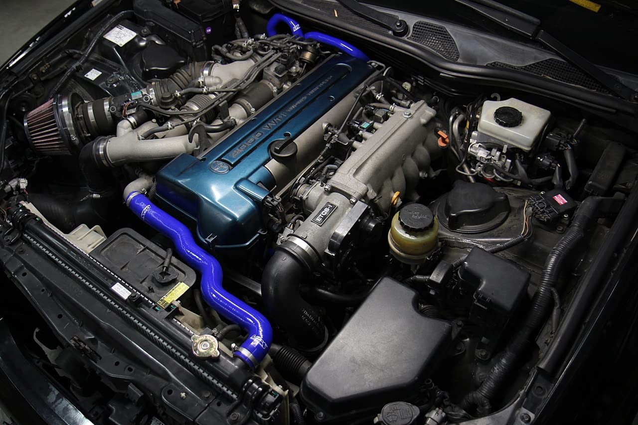 HPS Performance Silicone Blue Radiator Hose Kit Coolant Compatible for 1998-2005 Lexus GS300 GS400 2JZ-GTE VVT-i Swap, 57-2080-BLUE