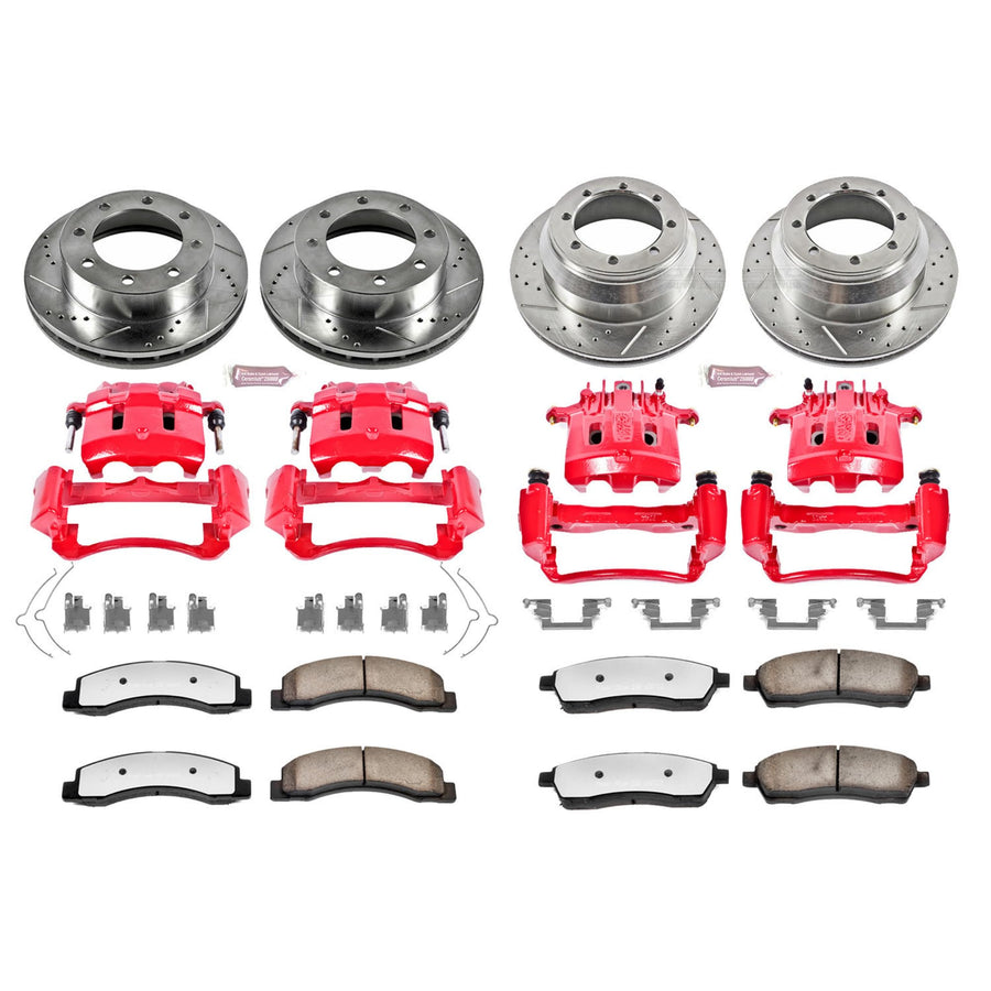 Power Stop Z36 KC1886-36 Front & Rear Truck and Tow Brake Kit with Calipers For Ford F-350 Super Duty 1999 [Model Specific]