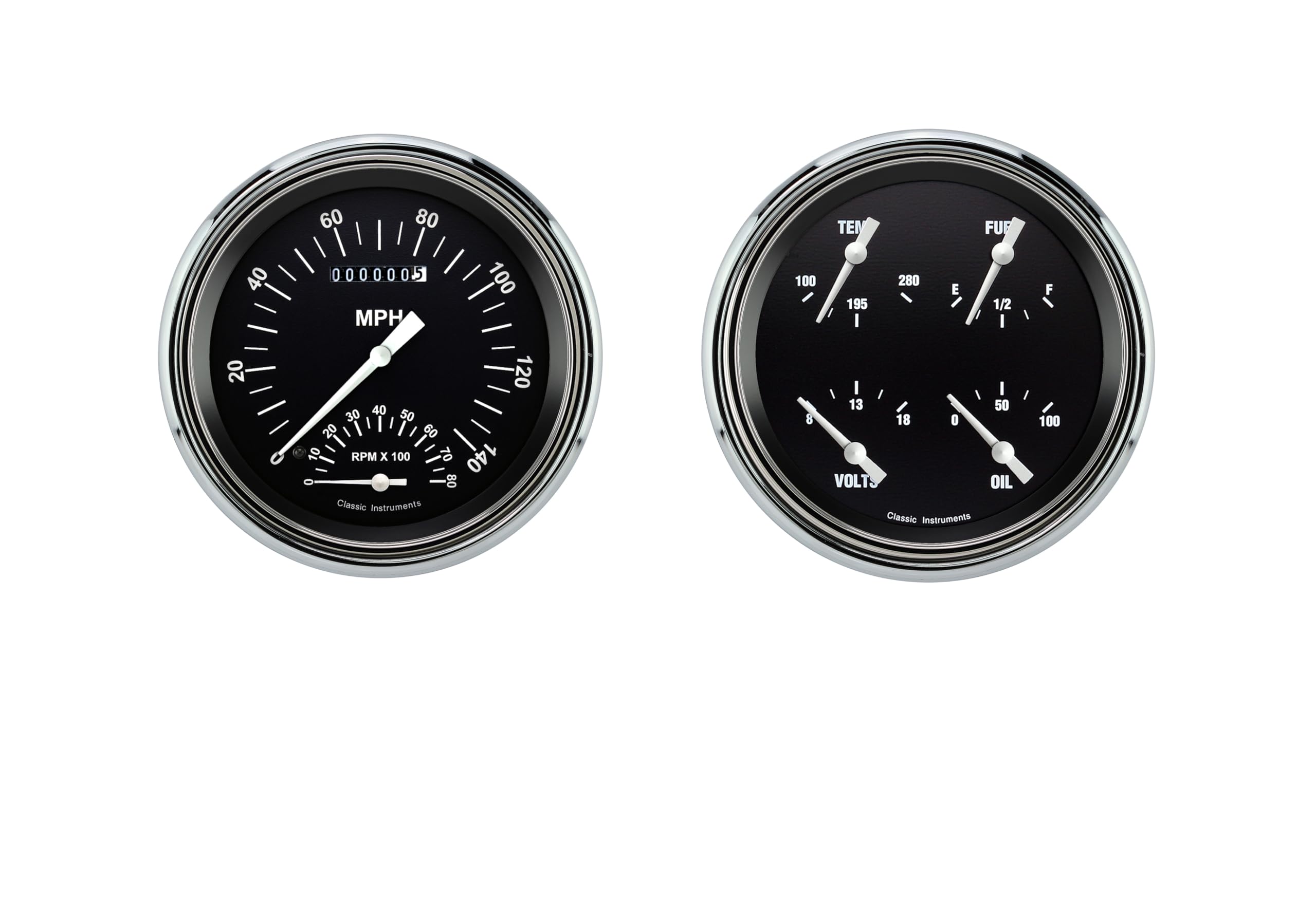 Classic Instruments Hot Rod CT47HR62-LS Direct Fit Gauge Package LS Swap Speedometer with Built in Tach and Quad Gauge Fits 1947-1953 Chevy Truck