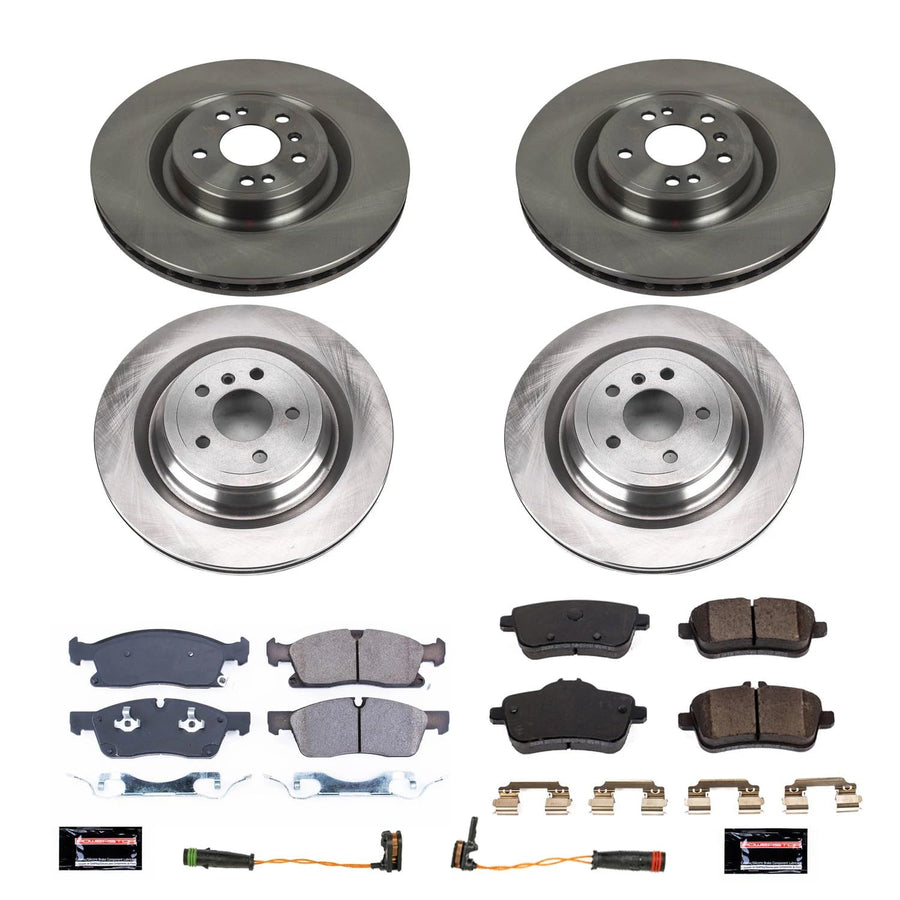 Power Stop KOE7445 Replacement Brake Kit-OE Front and Rear Brake Rotors & Ceramic Pads For Mercedes GL350, Mercedes GL450, Mercedes GLS3, Mercedes GLS450 [Model Specific]