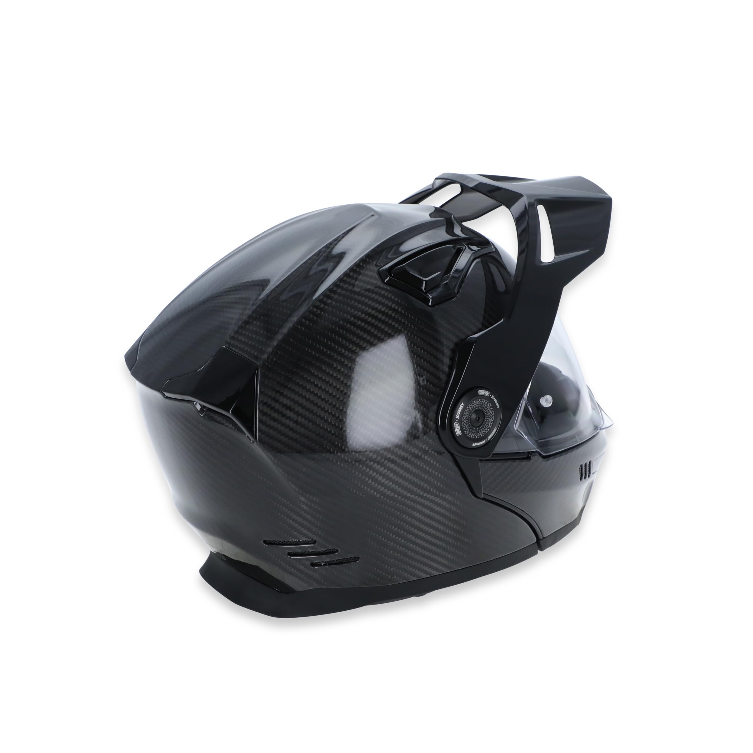 Journey Simpson Bandit Motorcycle Helmet - Carbon - Medium | Off Road Dirt Bike UTV Motocross ATV | Modular Full-Face Flip Up | Clear Pinlock Anti-Fog Visor Shield | DOT ECE Certified (JBCMD)