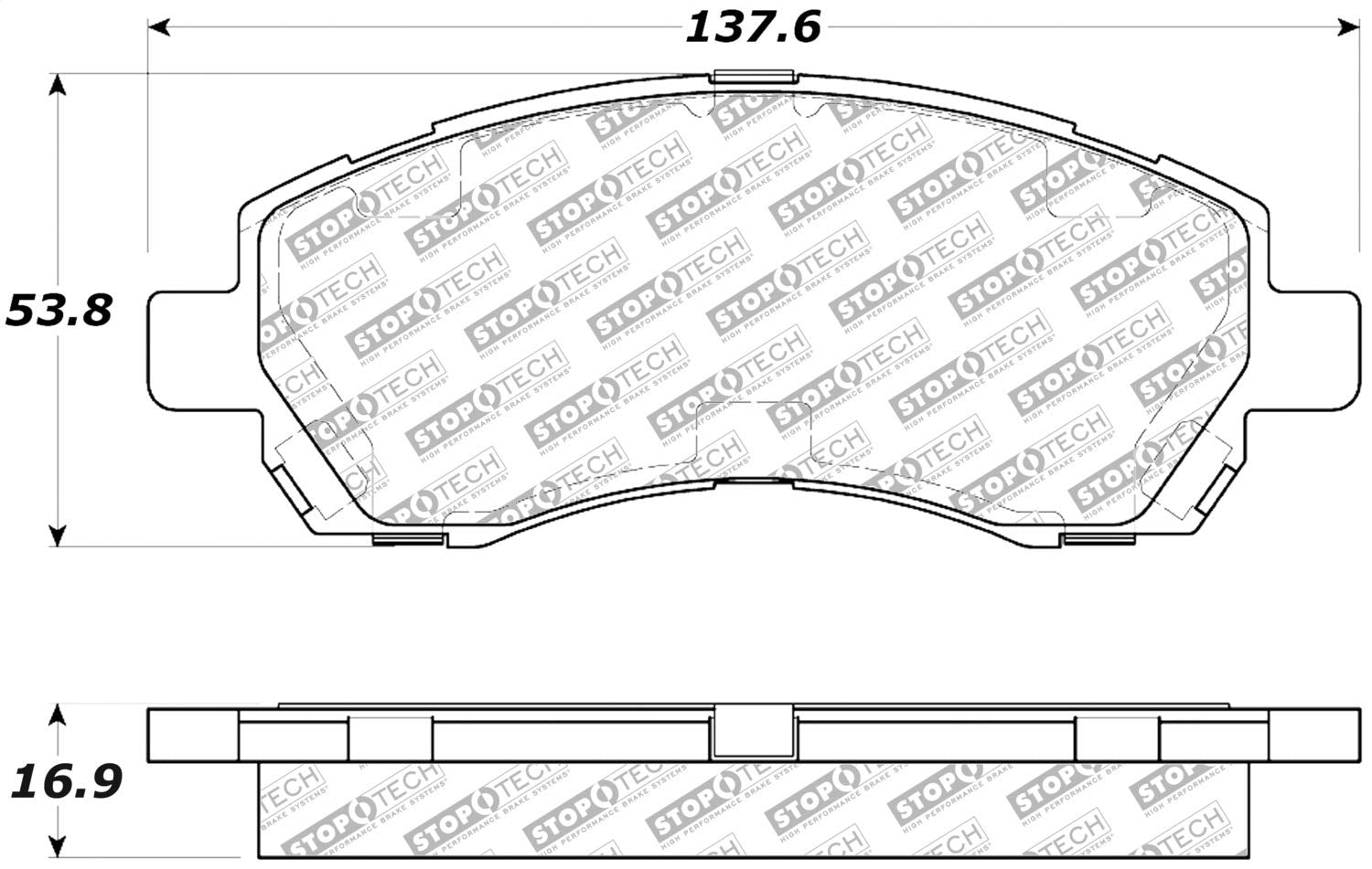 Brake Pads StopTech 305.07220 with Hardware Street Select