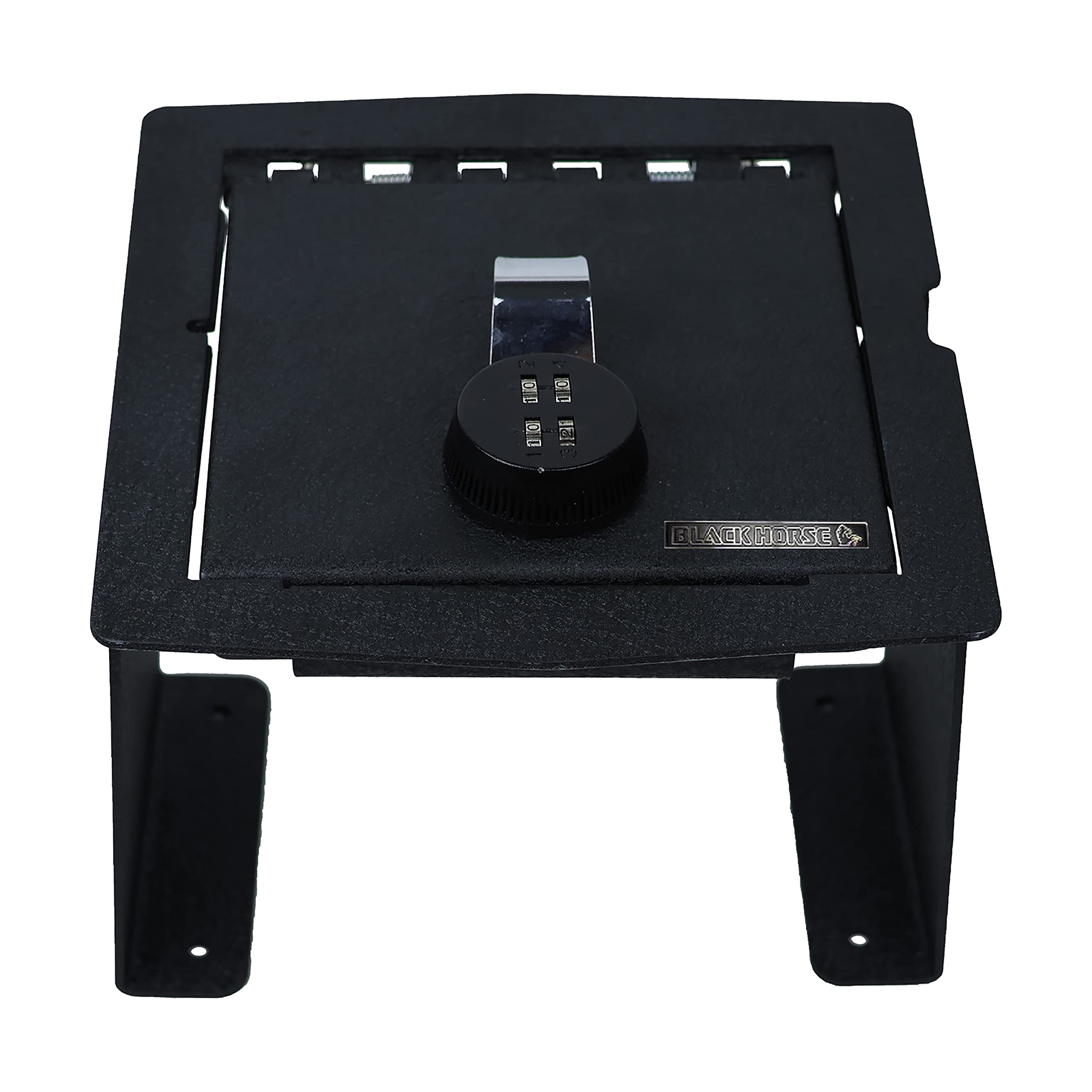 Black Horse Off Road Gun Box Organizer Center Console Safe Black, with 4-Digit Combo Lock Compatible with 2018-2024 Jeep Wrangler|2020-2024 Jeep Gladiator-ASJW01