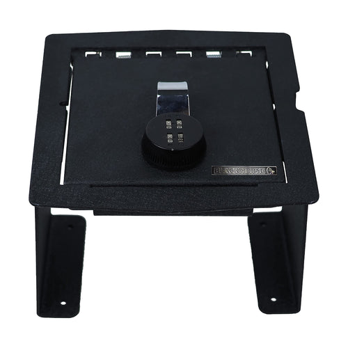 Black Horse Off Road Gun Box Organizer Center Console Safe Black, with 4-Digit Combo Lock Compatible with 2018-2024 Jeep Wrangler|2020-2024 Jeep Gladiator-ASJW01