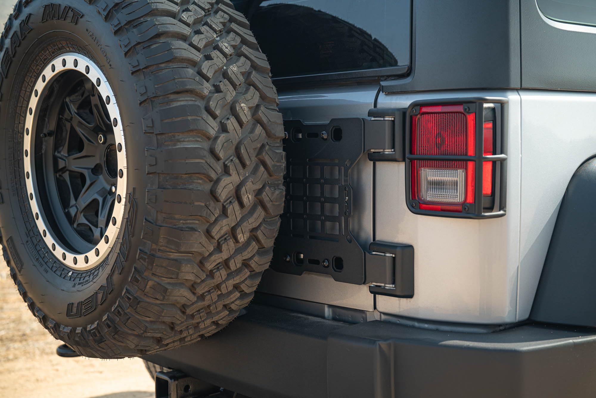 DV8 Offroad Molle Panel Tailgate Reinforcement for 2007-2018 Jeep Wrangler JK | Reduces Strain on OEM Door Hinges | Provides Extra Mounting Space for Gear | Offers Reassurance When Running 35" Tires
