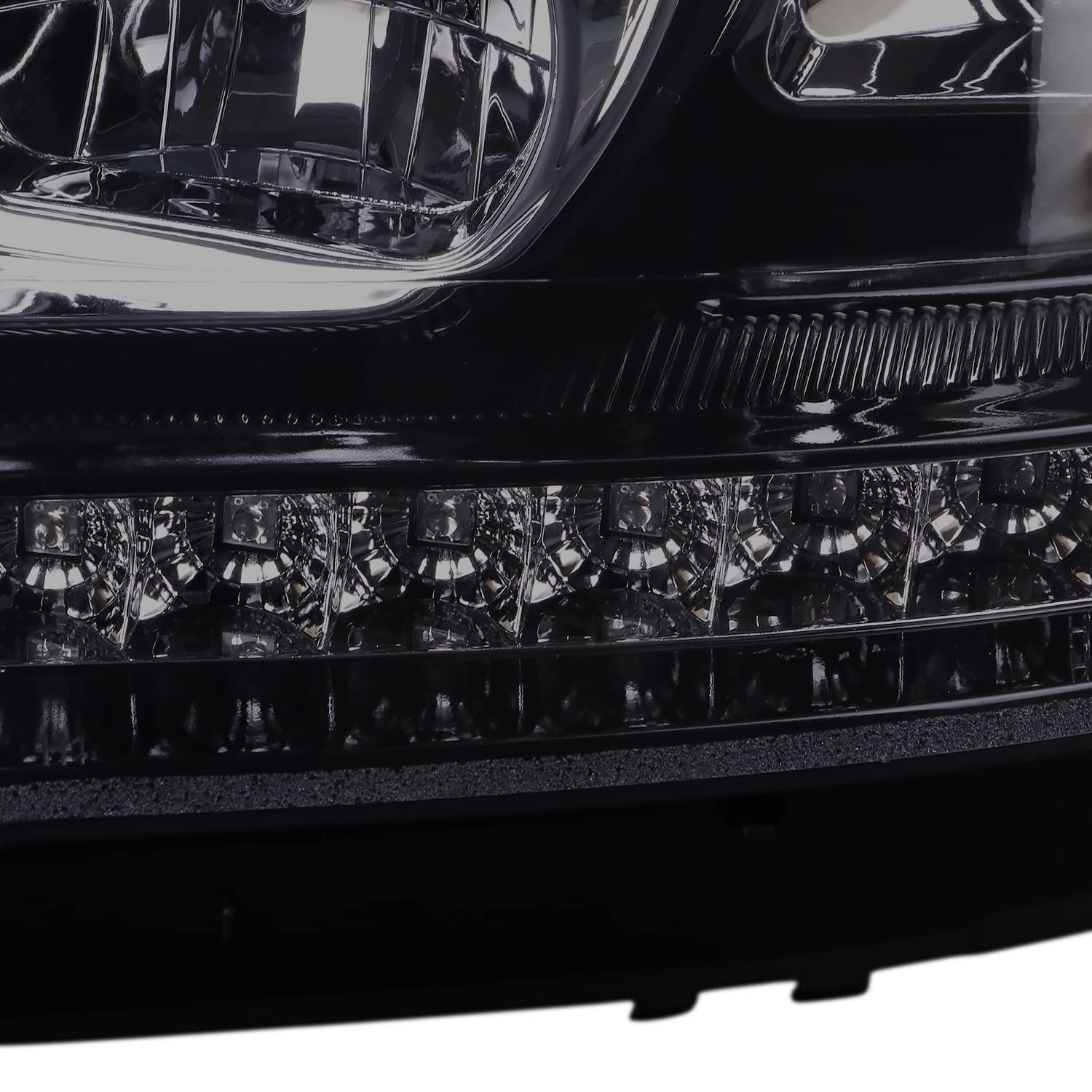 Smoke SPEC-D TUNING Projector Headlights with LED Sequential Turn Signals Compatible with 2009-2011 Mercedes Benz W164 ML320, Left + Right Pair Headlamp Assembly