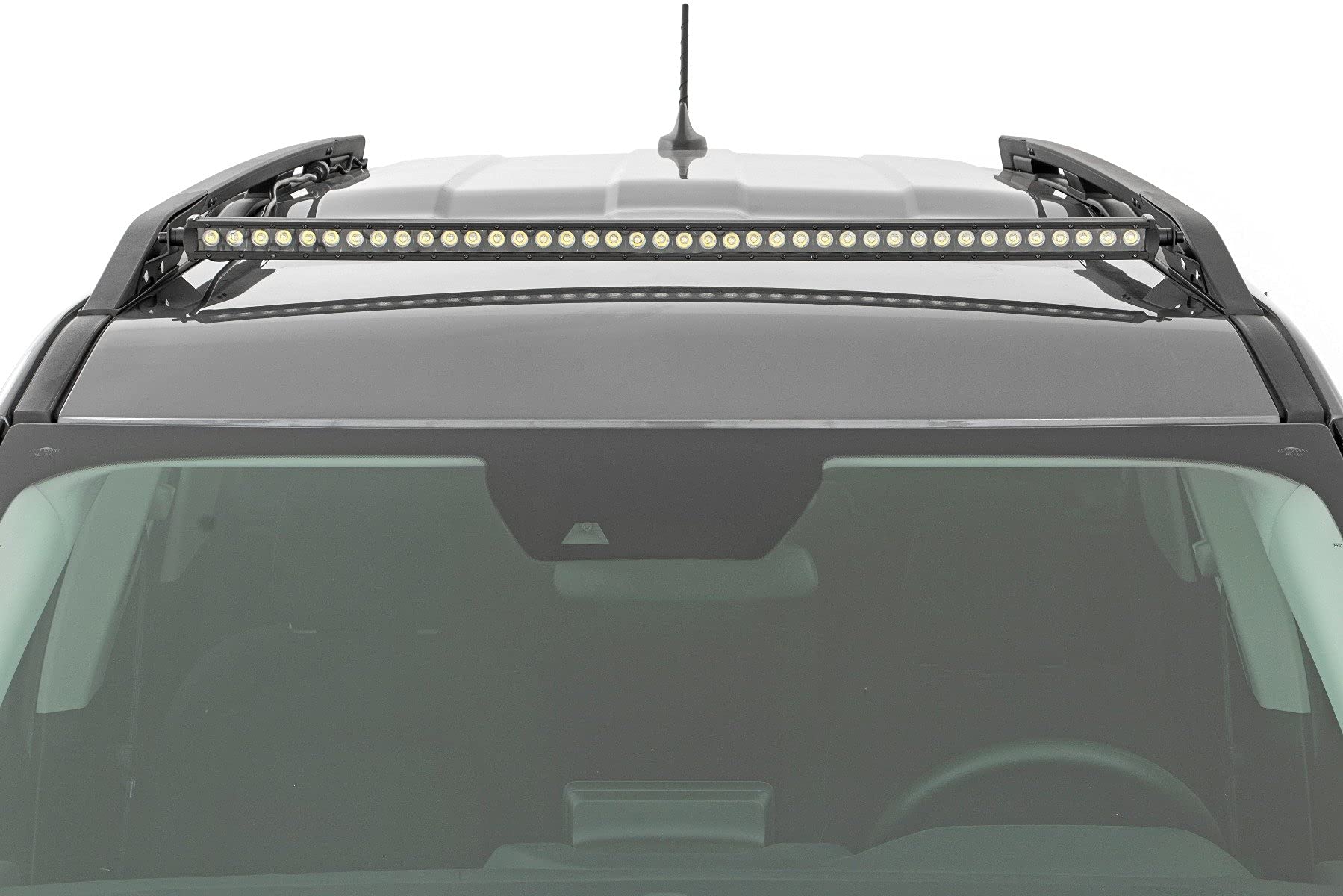 40" Rough Country LED Light Bar Roof Rack Mount for Ford Bronco Sport (2021-2025) - 200W, 16,000 Lumen CREE LED, Spot Focus Beam