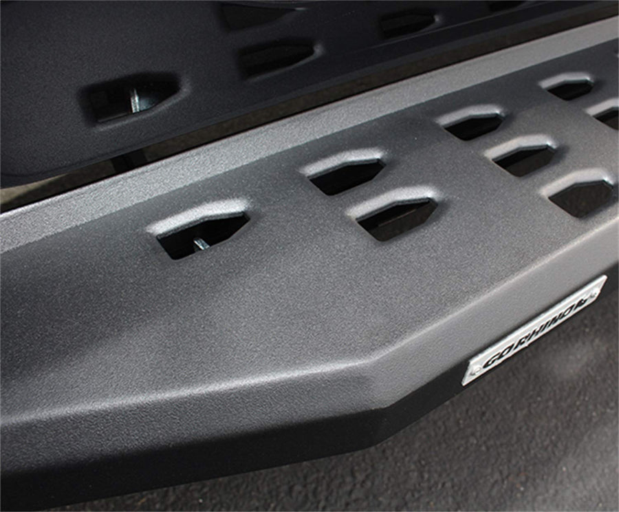 Go Rhino Running Boards RB20, Mounting Brackets, & 2 Pair of Drop Steps | Galvanized Steel, Textured Black | 6941268020PC | Fits 2004-2014 Ford F-150 Super Cab Pickup