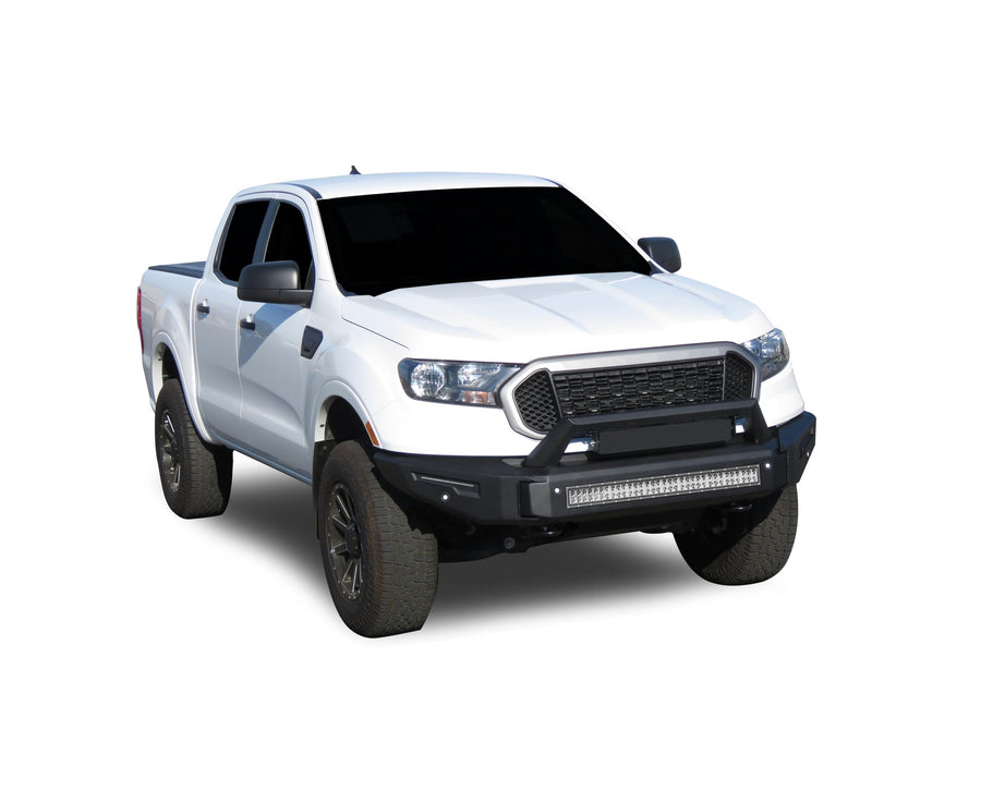 Heavy Duty Black Horse Armour II Modular Front Bumper Modular Matte Black Compatible with 2016-2018 Chevrolet Silverado 1500-AFB-FR19-K2
