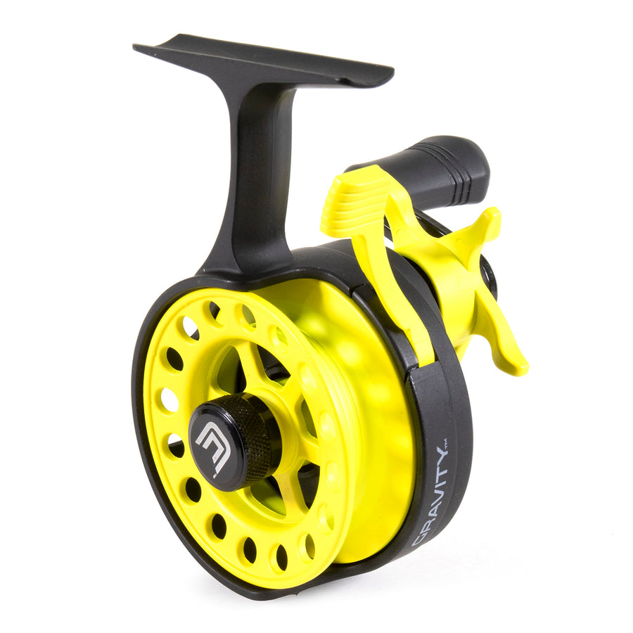 CLAM Gravity Reel 16628 - LH Retrieve, Acid Yellow