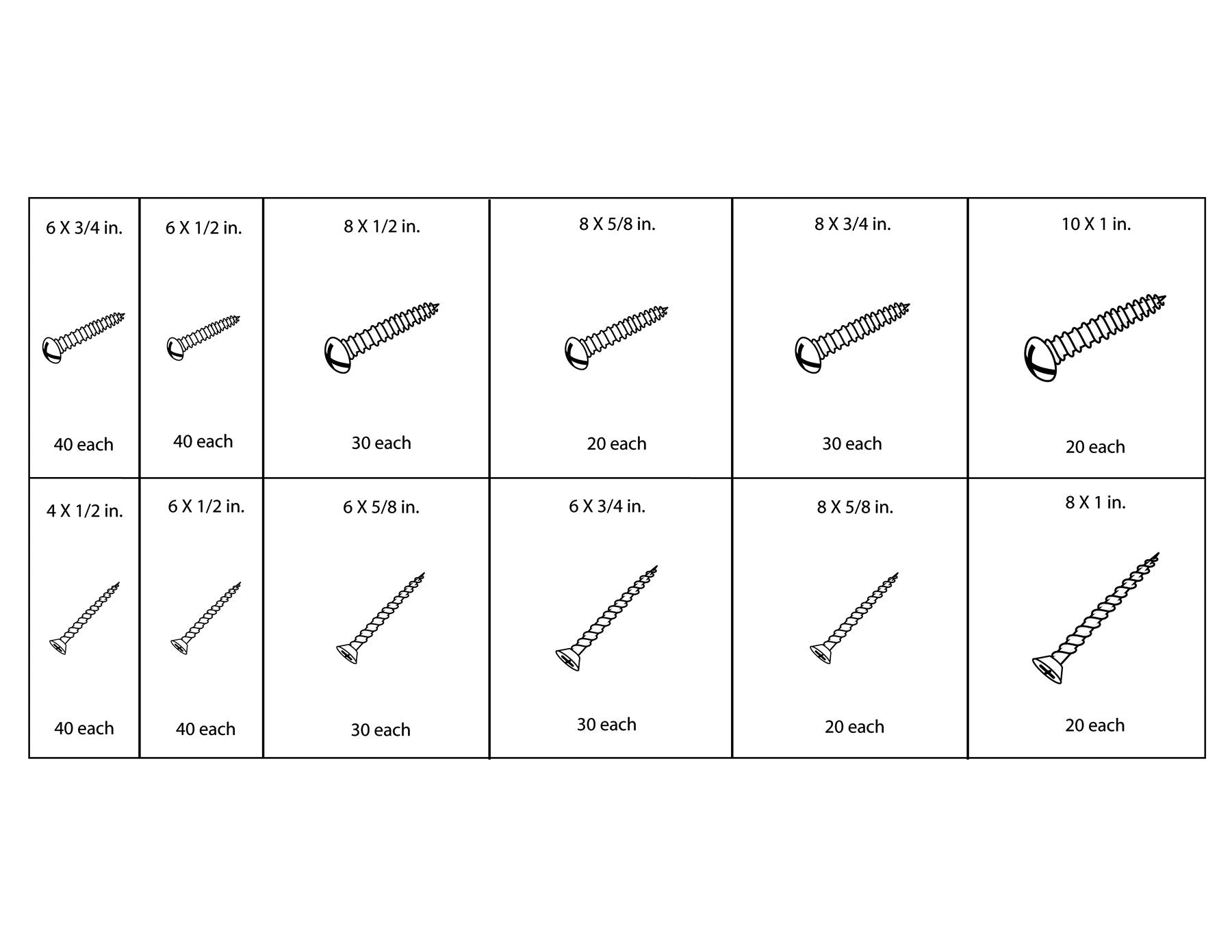W5226 Performance Tool SEA/Metric Nut and Bolt Assortment with Case, 1,200 pieces