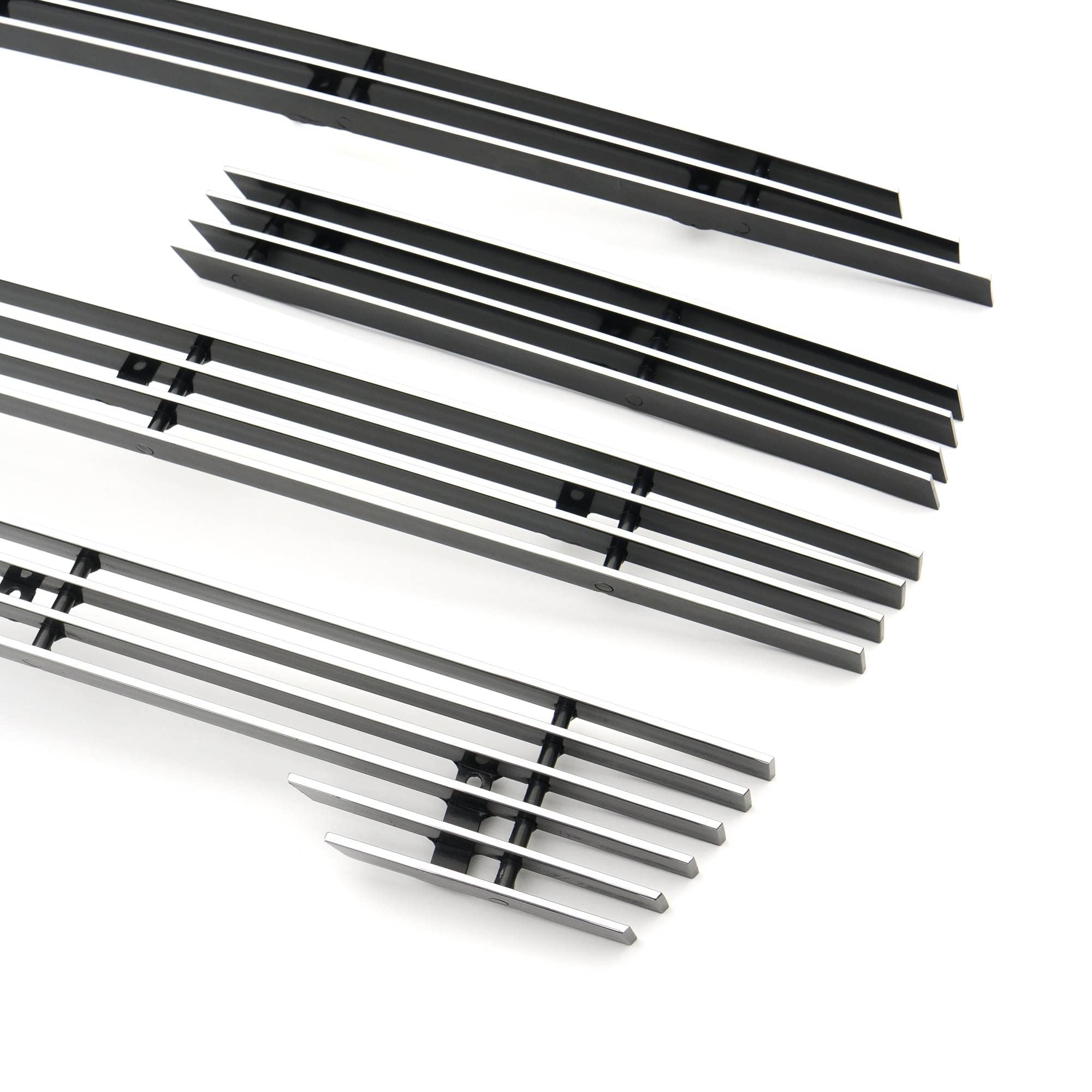 Billet Grille Compatible with Sierra 1500 (2019-2021), Polished, Aluminum, 5 Pc, Overlay - PN #21213