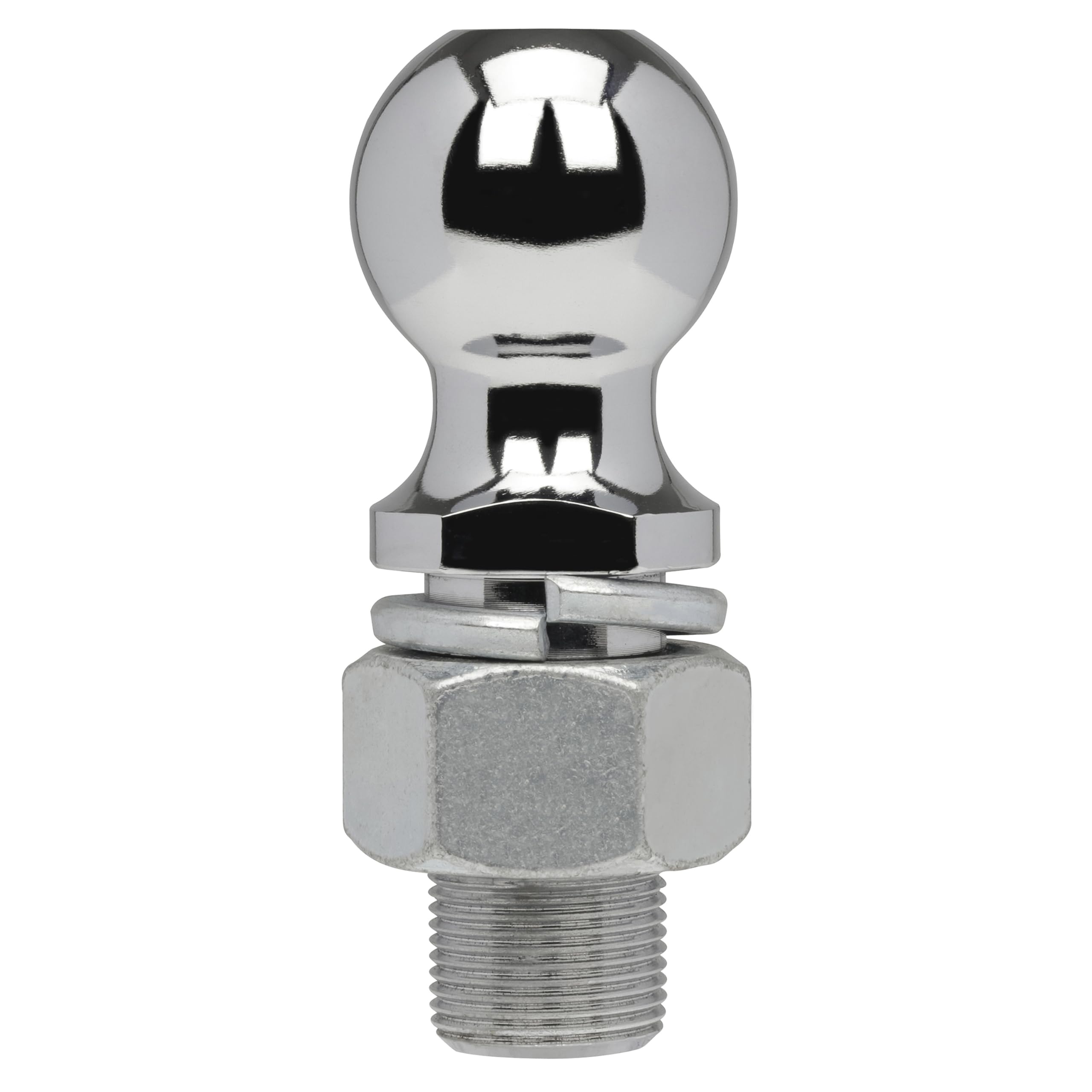 Chrome Class IV Trailer Hitch Ball, 10,000 lb., 2 in. Ball Diameter, 1-1/4 in. x 2-1/2 in. Shank