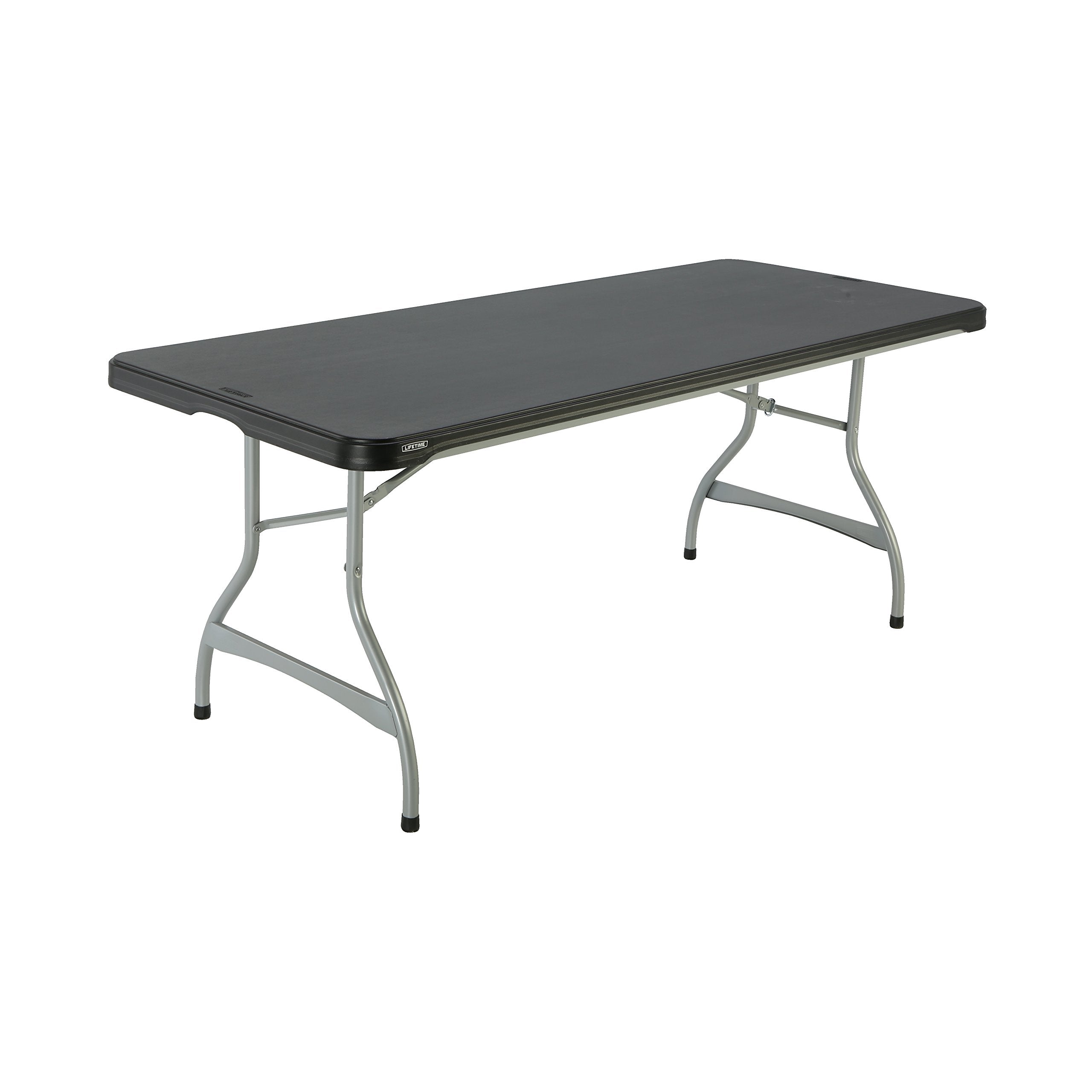 280350 LIFETIME Products Commercial Stacking Folding Table, 6', Black