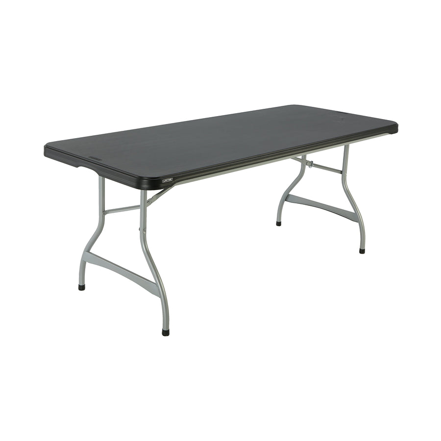 280350 LIFETIME Products Commercial Stacking Folding Table, 6', Black