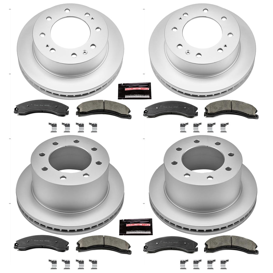 Power Stop CRK7384 Z17 Evolution Geomet® Coated Front and Rear Brake Kit