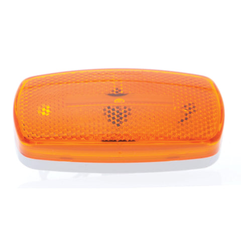 Optronics Surface Mount MC32AS Marker/Clearance Light - 4" x 2" x 1.125", Amber Lens with White Base
