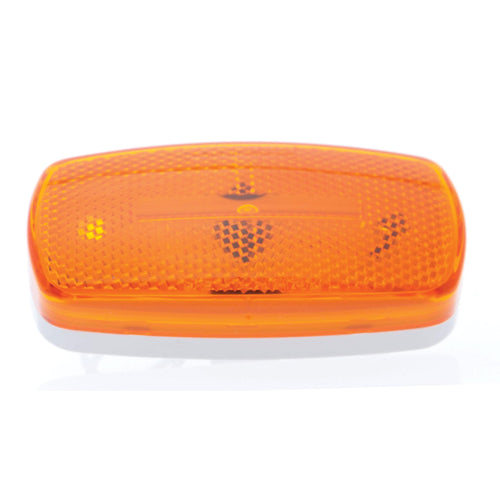 Optronics Surface Mount MC32AS Marker/Clearance Light - 4" x 2" x 1.125", Amber Lens with White Base
