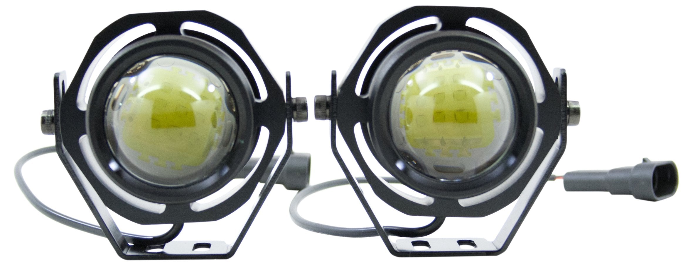 Morimoto X.DRL LED Daytime Running Light, Pair of Universal Pure White DRL Projectors for Custom Headlight Retrofits, Ultra Bright Accent Lighting, Adjustable Mounting Hardware Included (1x LED330)