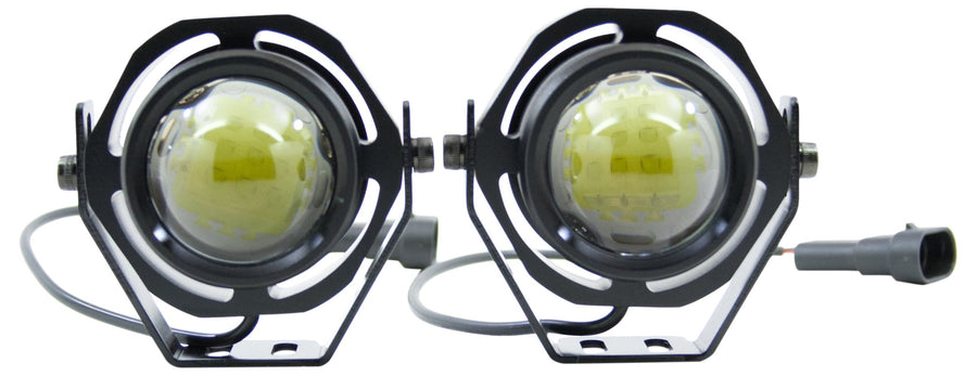 Morimoto X.DRL LED Daytime Running Light, Pair of Universal Pure White DRL Projectors for Custom Headlight Retrofits, Ultra Bright Accent Lighting, Adjustable Mounting Hardware Included (1x LED330)