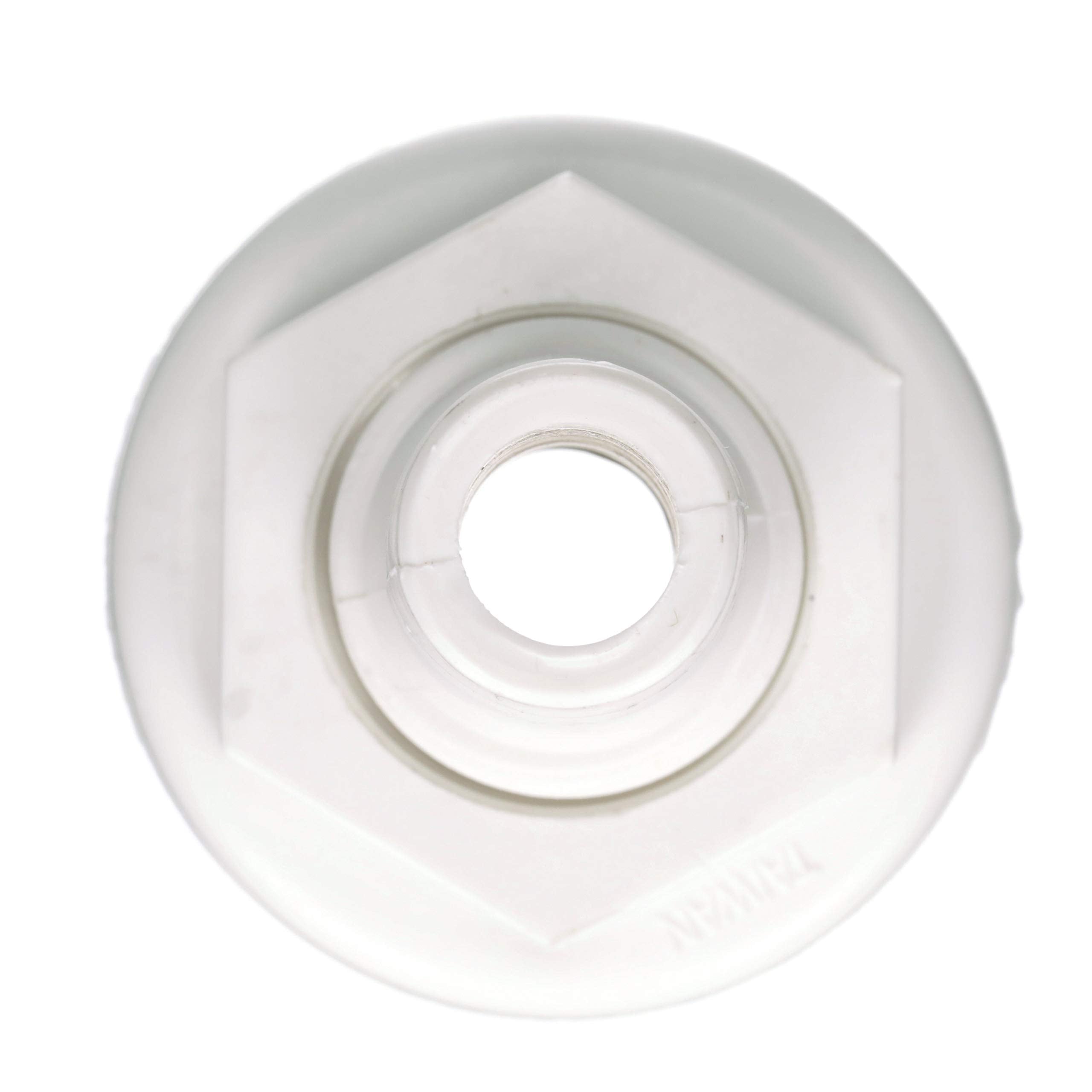 Polypropylene attwood 3873-3 Straight Thru-Hull Connector for Boating Plumbing Fittings, White Finish