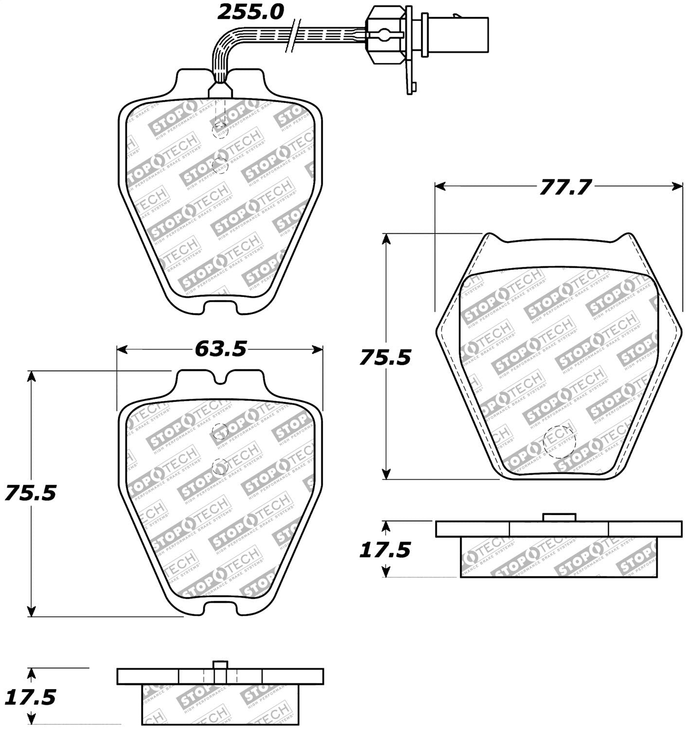 Brake Pads StopTech 305.08390 Street Select with Hardware