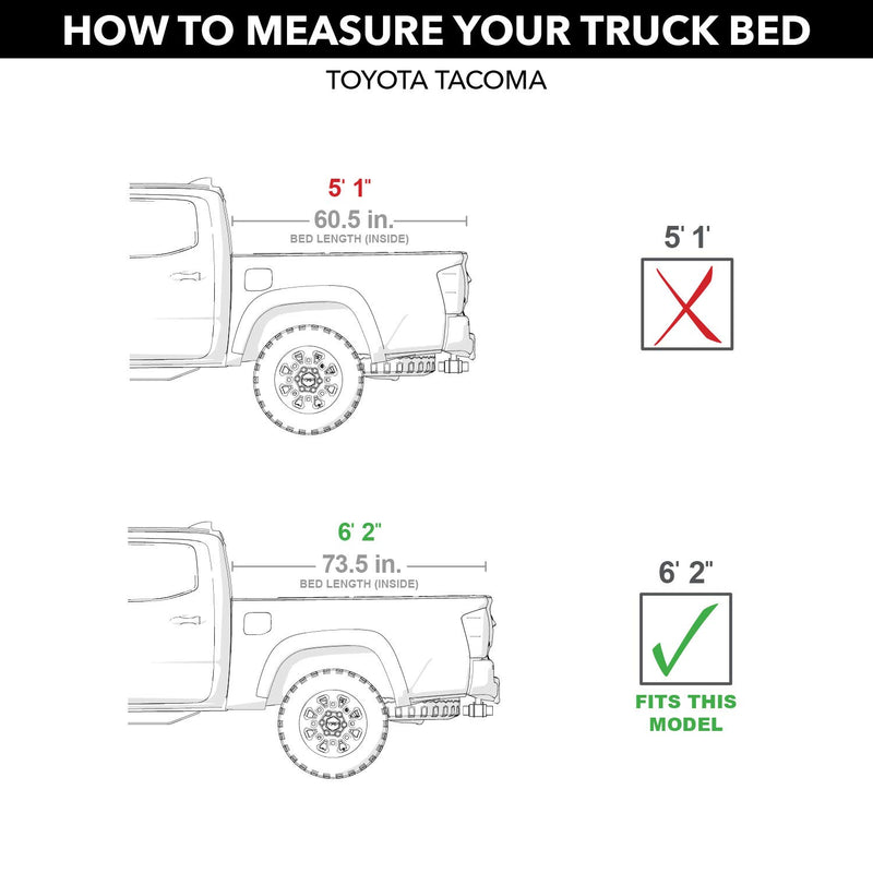 UnderCover Ultra Flex Hard Folding Truck Bed Tonneau Cover | UX42003 | Fits 2005 - 2015 Toyota Tacoma 6' 2" Bed (73.5")