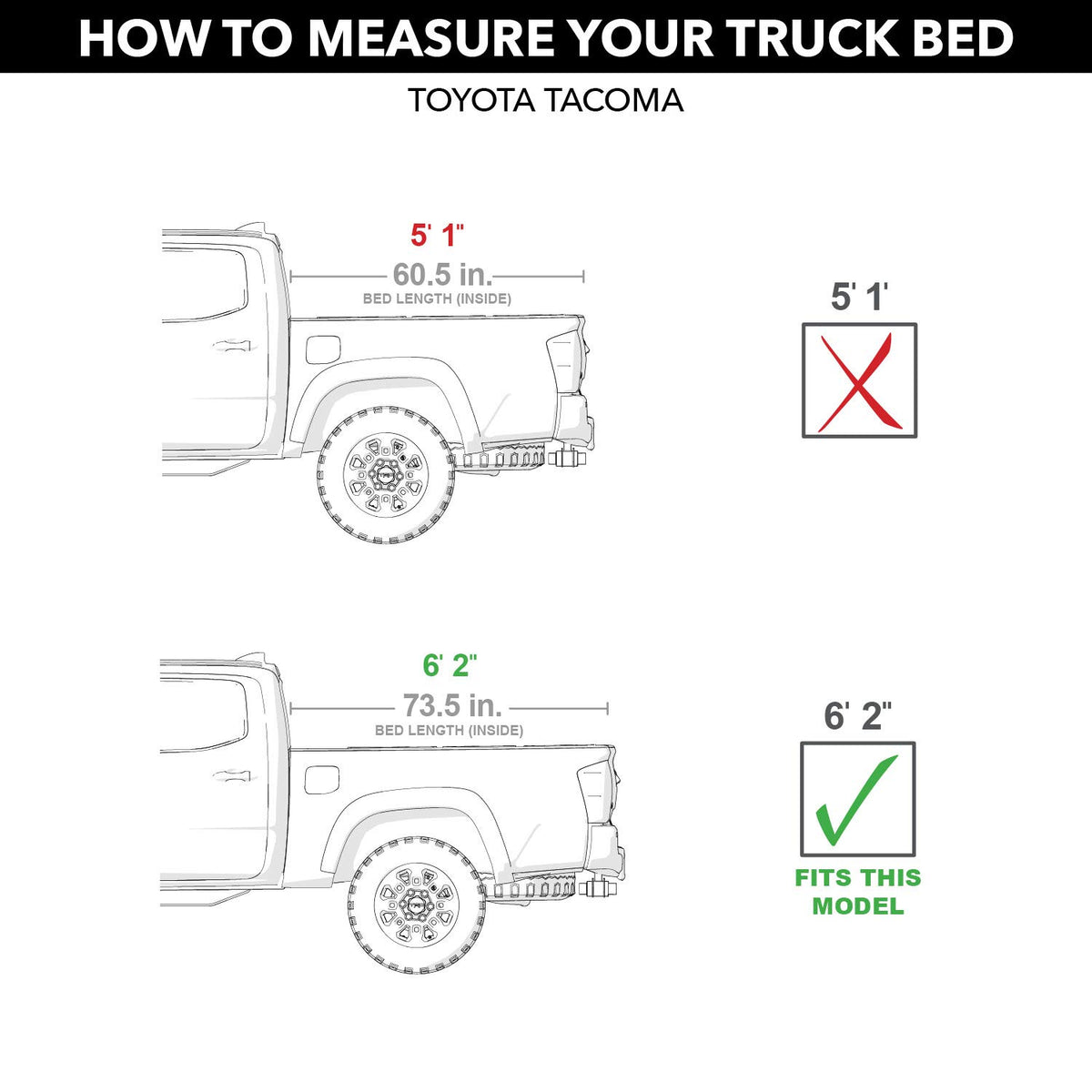 UnderCover Flex Hard Folding Truck Bed Tonneau Cover | FX41015 | Fits 2016 - 2023 Toyota Tacoma 6' 2" Bed (73.7")