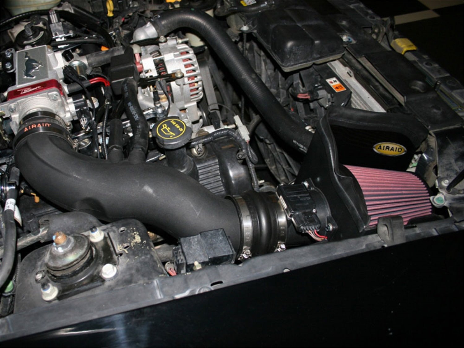 Cold Air Intake System AIRAID by K&N: Increased Horsepower, Dry Synthetic Filter: Compatible with 1999-2004 FORD (Mustang GT) AIR-451-204