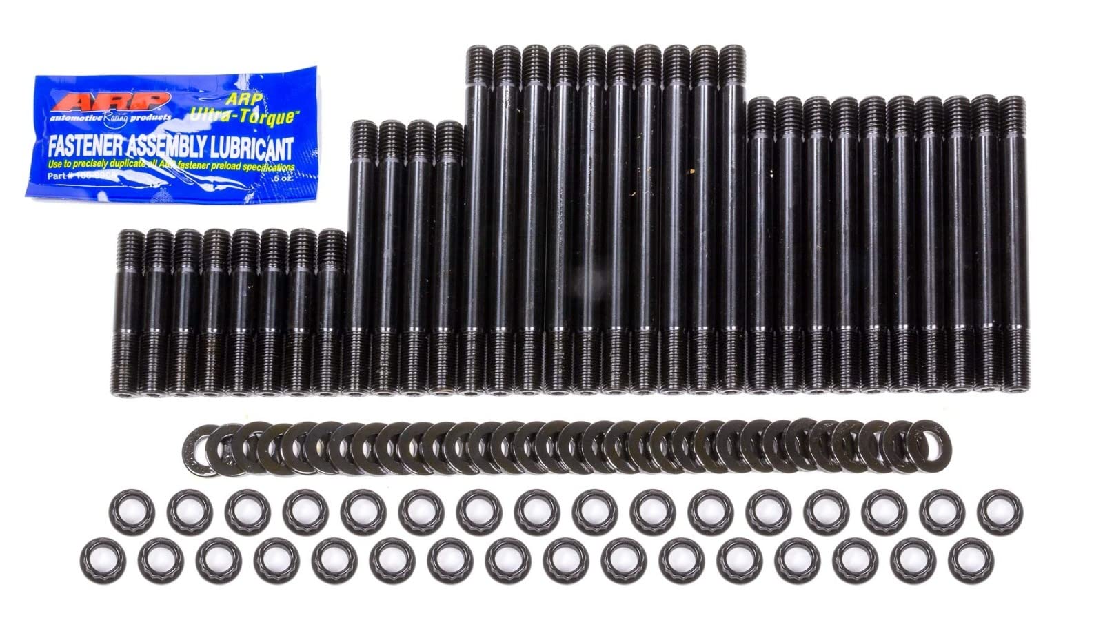 ARP Cylinder Head Stud, 18 Degree Air Flow Research, Black Oxide, Chromoly, Big Block Chevy, Kit, 12 Point Nuts