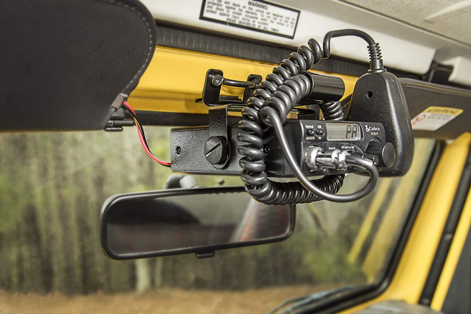 Radio Mounting Bracket Rugged Ridge 13551.08; Windshield 97-02 Jeep Wrangler TJ