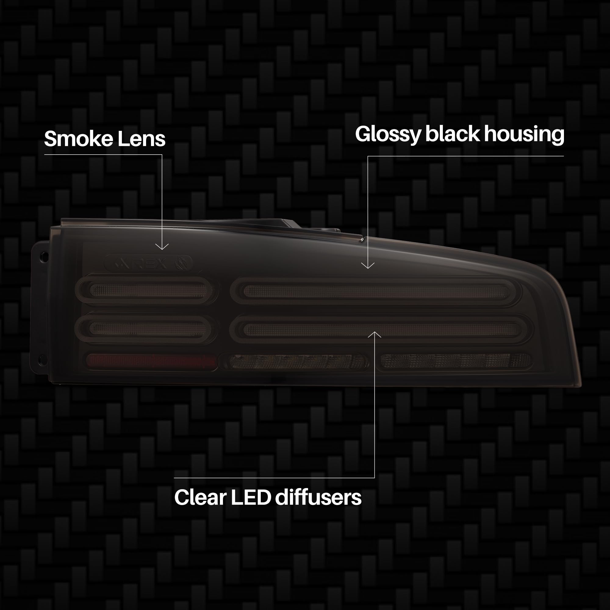 NOVA-Series Alpharex LED Tail Lights Compatible With 23-25 Nissan Z Quad-Loop Style Alpha-Black