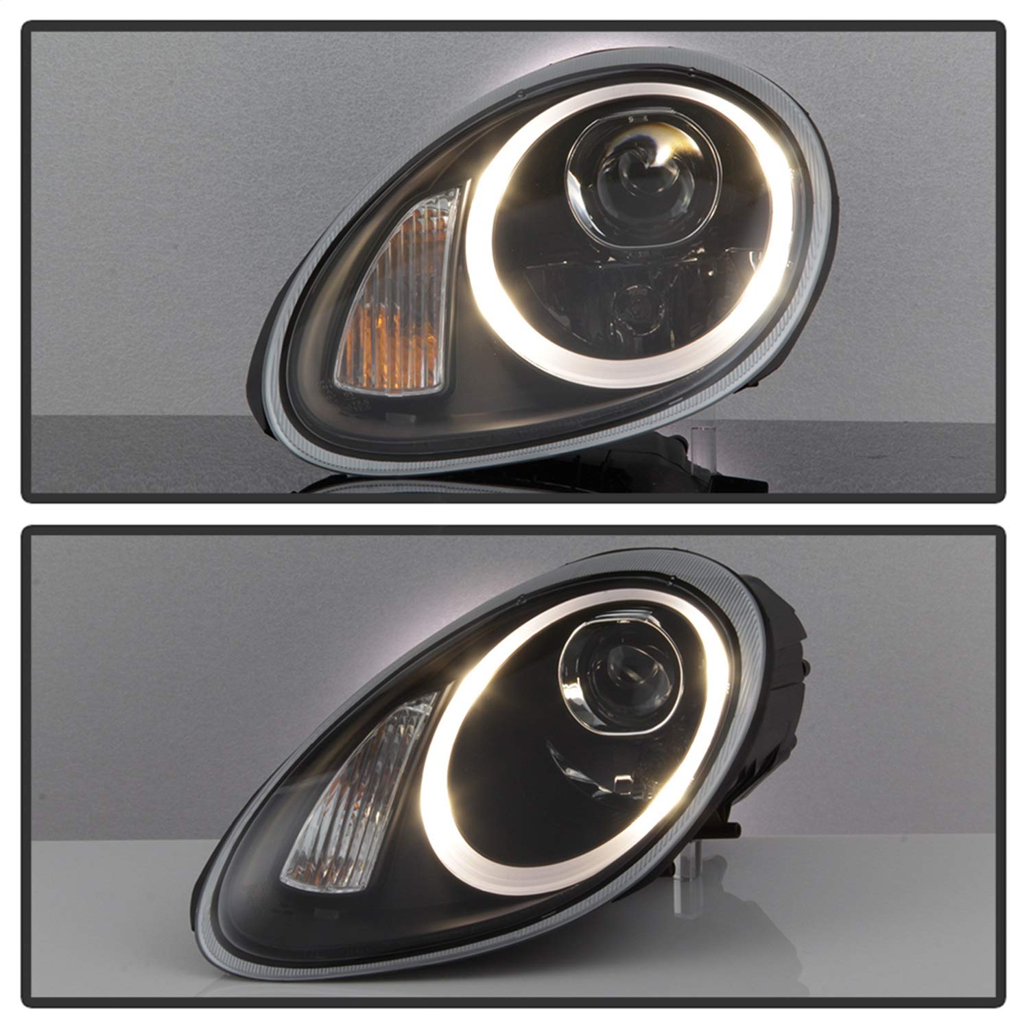 Projector Headlight Spyder Auto PRO-YD-P98705-HID-DRL-BK, 1 Pack