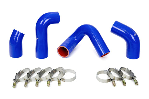 HPS Blue Silicone Transmission Oil Cooler Hose Kit for 2007-2010 Mack Trucks LEU612 Compatible/Replacement OE Part # 20934539, 21548313, 21794132, 21794129, 57-1708-BLUE