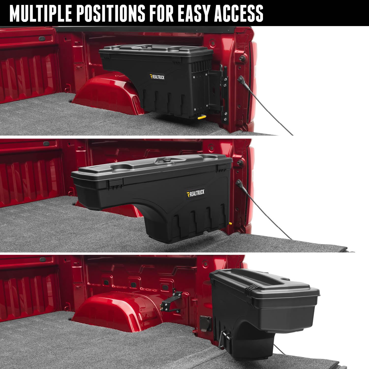 UnderCover Swingcase RealTruck Truck Bed Storage Box | SC304D | Fits 2020 - 2024 Jeep Gladiator Drivers Side