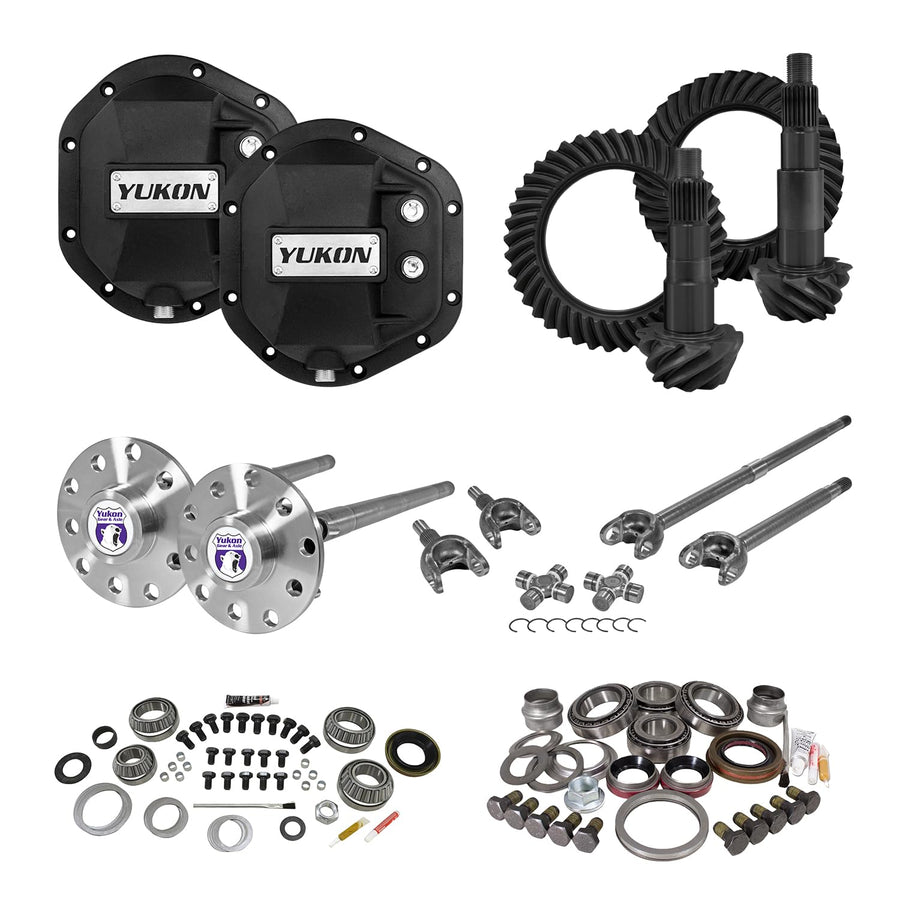 Yukon Re-Gear Kit Stage 4 w/Diff Covers for Dana 44, 4340 Chromoly Fr/Rr Axles, 5.13 Ratio, 24 Spline, Compatible with Jeep JK, YGK016STG4