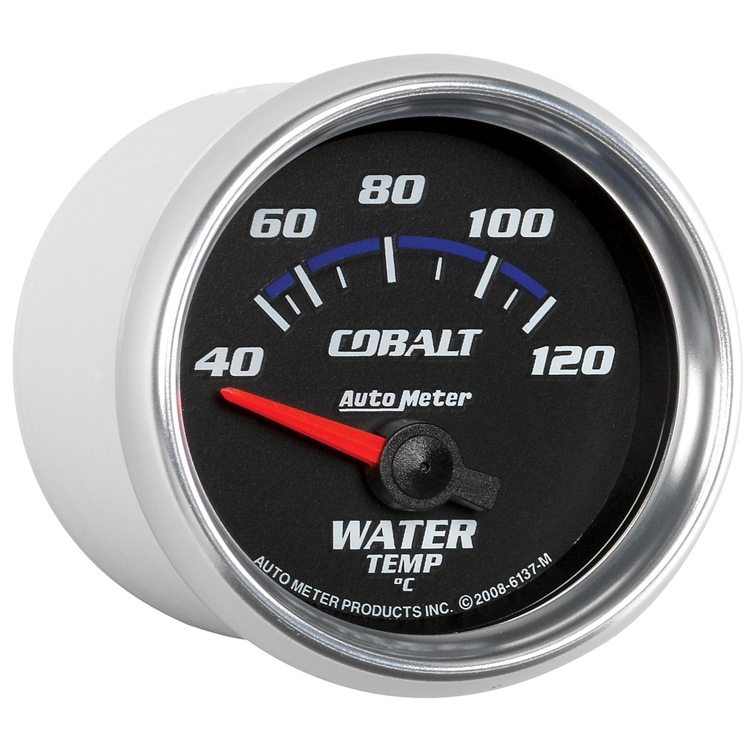 Auto Meter Cobalt 6137-M 2-1/16" 40-120 Degree C Short Sweep Electric Water Temperature Gauge