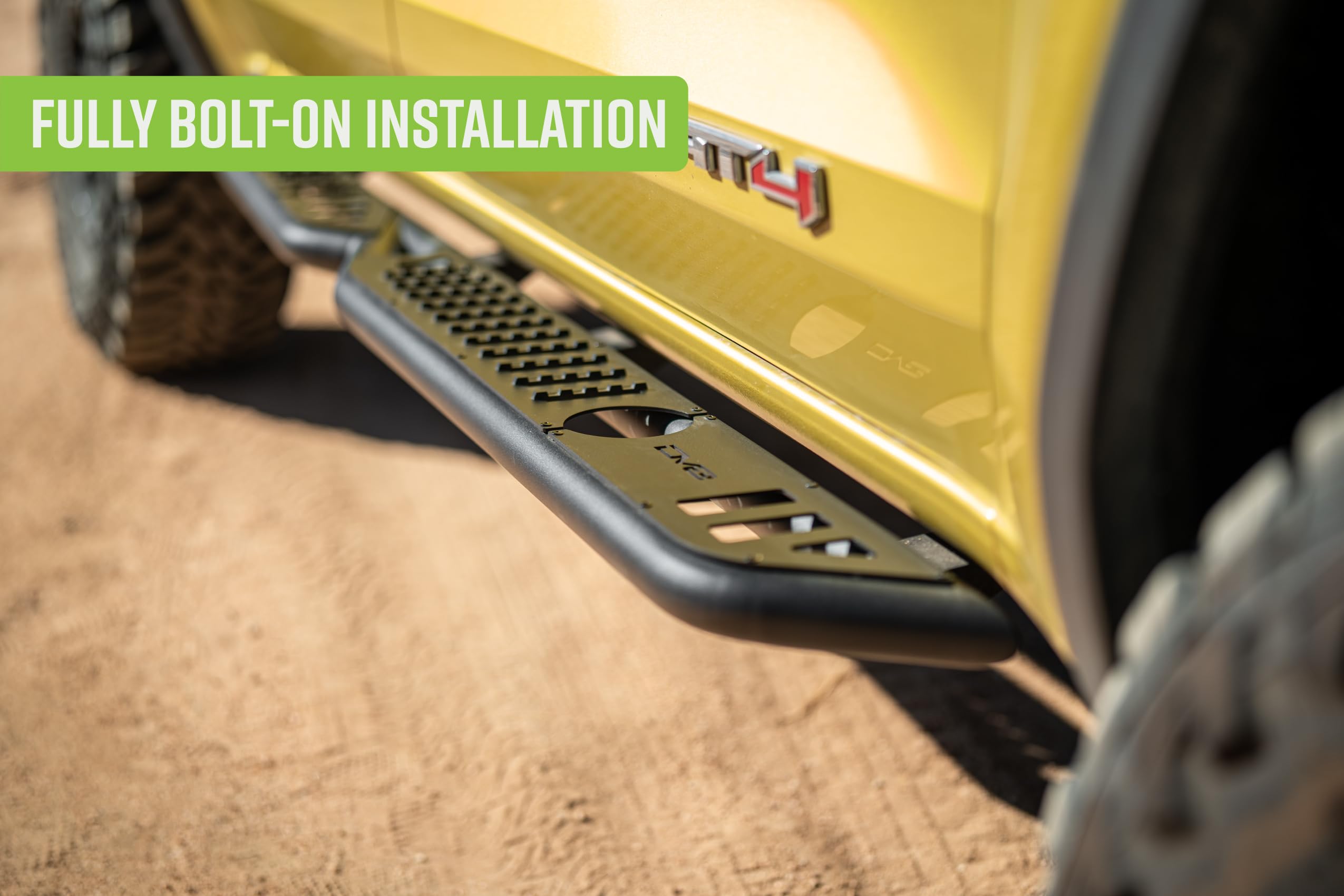 DV8 Offroad Side Steps OE Plus for 2023-2025 Chevy Colorado & GMC Canyon | Anti-Slip Design | Mounts to Body/Pinch Weld | Provides Protection from Light Trail Debris | Retains OEM Ground Clearance