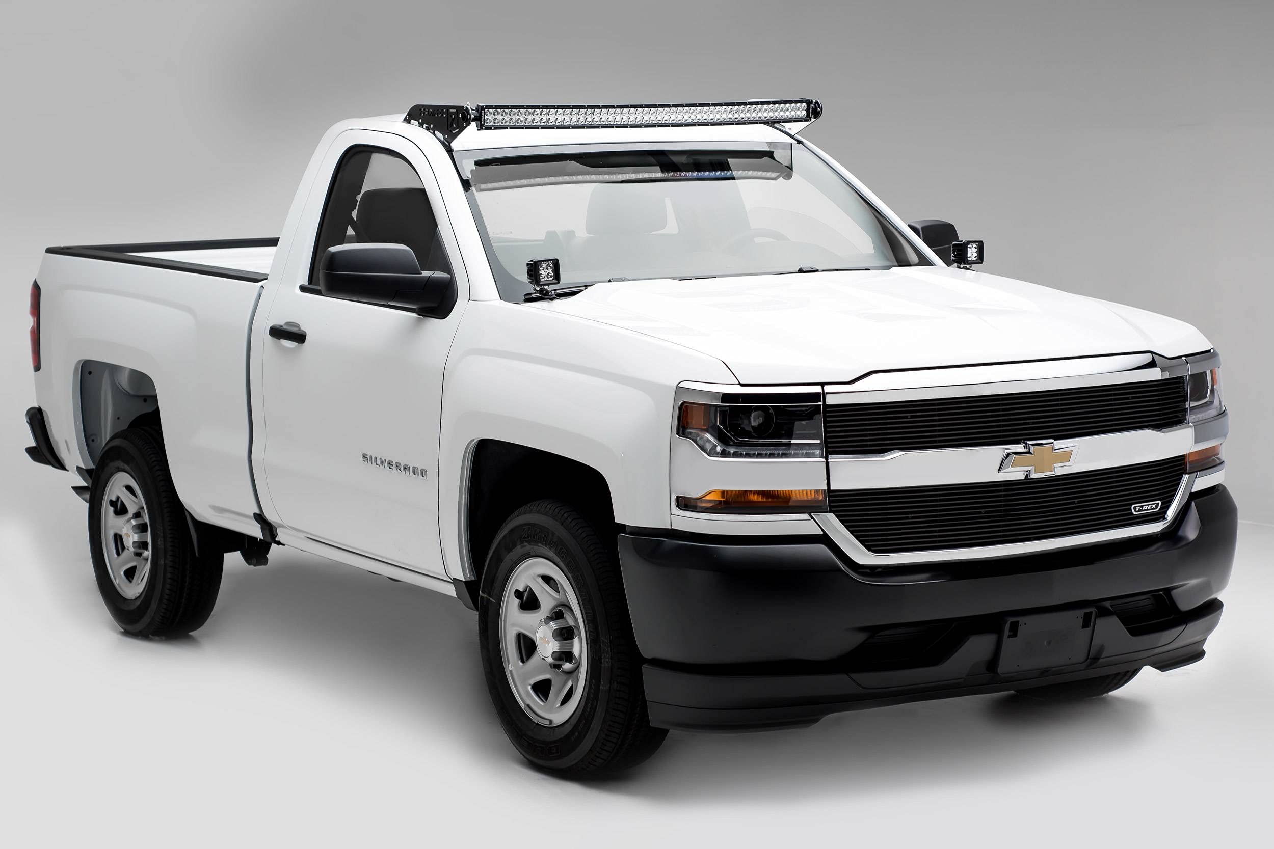 Laser Billet Grille, 2016-2018 Silverado 1500, Black, 2 Pc, Overlay - PN #6211271